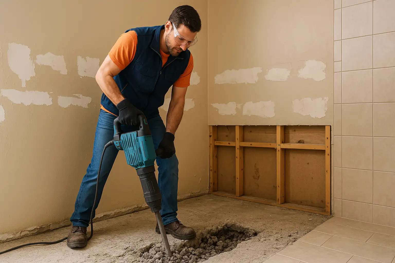 Bathroom Demolition In Progress