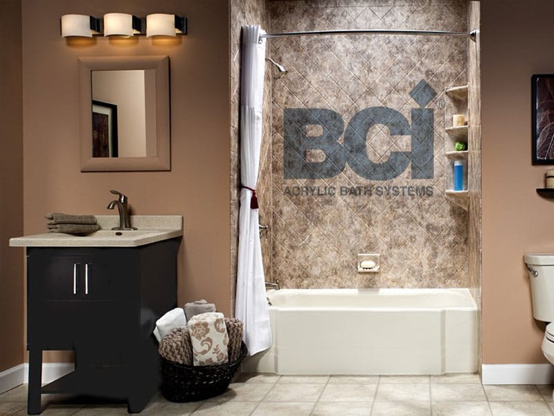 Bci Acrylic Tub And Wall Installation