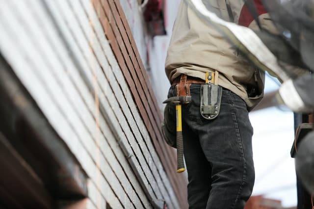 Construction Worker Tool Belt Close Up