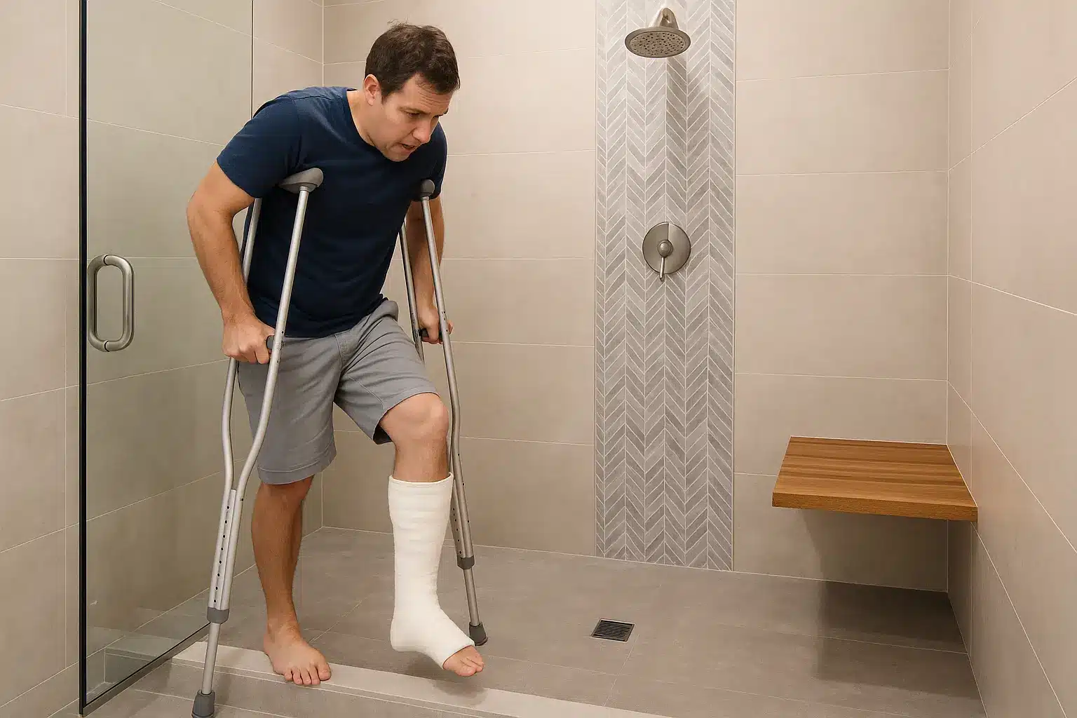 Walk In Shower For Injury Recovery