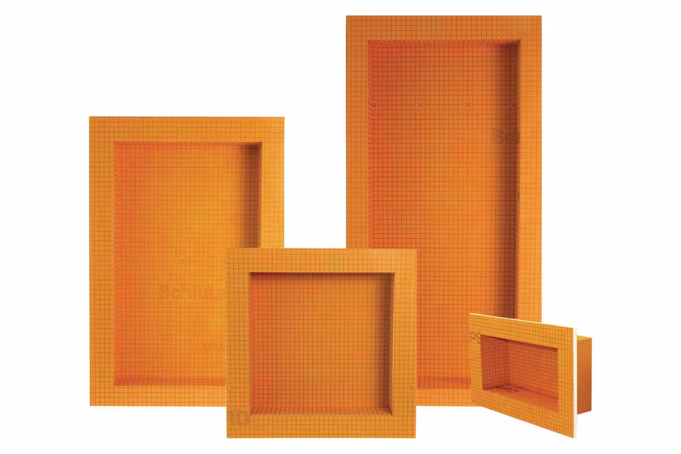 Recessed shower caddies